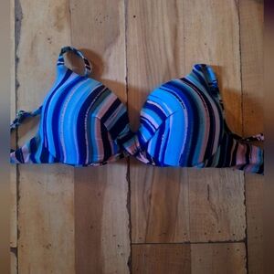 Striped Blue and Pink Women's Bakini Top